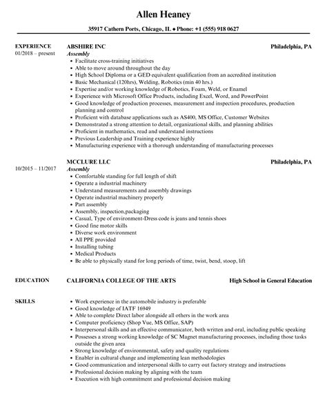 assembly resume|Iba pa.
